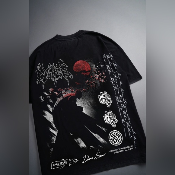 IN THE SHADOWS "PREMIUM" OVERSIZED TEE IN BLACK- Soldout!! - Picture 7 of 10